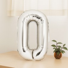 파티쇼 알파벳 O 은박풍선 대, 실버, 1개