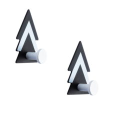 더벨라 북유럽풍 강력 접착 메탈 후크걸이, C형, 2개