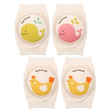 Yomilock 孩童造型印花護膝, 鯨魚款+母雞款, 2副