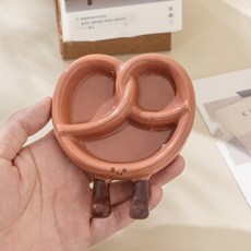 Parajuni 可愛麵包角色陶瓷迷你醬料碗 HJ1367, 蝴蝶餅, 1個