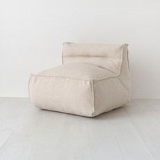 마켓비 앰보 1인용 패브릭 빈백소파 LS046, 크림