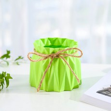우밍스토어 홈가드닝 패턴 스타일 화병, 그린, 1개