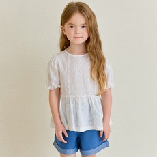 hejmini 女童優雅緹花上衣