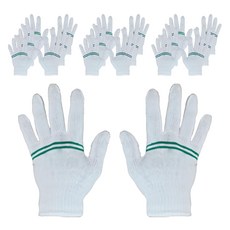 HANWOO 兩線漂白乾棉手套, 混色, 10組