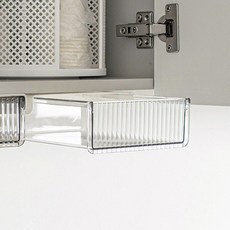 Goodi Foodi 黏貼式透明隱藏抽屜, 白色