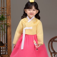Iseolhanbok 823 黃花色韓服 上衣 + 裙子套組