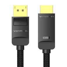 VEnTIOn 威迅 編織 4K 60Hz DP to HDMI V2.0 螢幕連接線, 1m, 1個