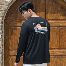 헤링본 남성용 긴팔 세미루즈 래쉬가드 상의 RI374M