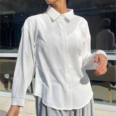 라라온 여성용 베이직 심플 카라넥 셔츠 TSP1909