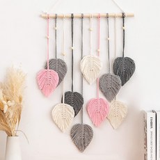 Homeflow 波西米亞葉子造型手工編織掛毯, 5