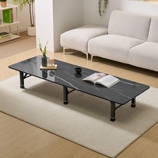 아이캔컴퍼니 국내생산 LPM 모모 폴딩 쌍다리 4단 높이조절 테이블 고객직접설치, 블랙마블