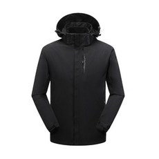 Leon男款可拆式兩件式天鵝絨防風衣 JJ156