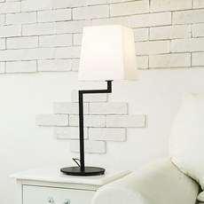 Rensyino方形鋼質床頭燈, 黑（身）+白（神）