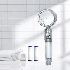 過濾蓮蓬頭+濾芯 2入組, 銀色, 1組