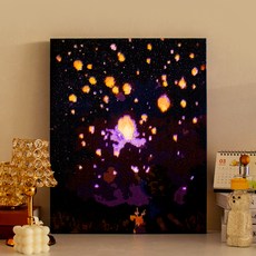 ARTJOY DIY LED 畫布款鑽石畫 40 x 50 cm, 1個, 向天空許願