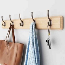 라라공방 엔틱 원목 인테리어 벽옷걸이 5단, 베이지, 1개