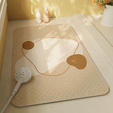 Daysoy 簡約設計吸附式浴室浴缸墊 70 x 40 cm, 1個, 22 棕色圖形