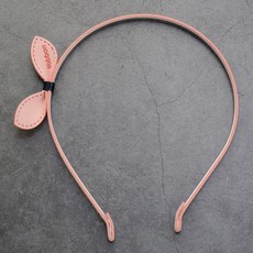 핸날 아동용 샤무드 리본 메탈 머리띠