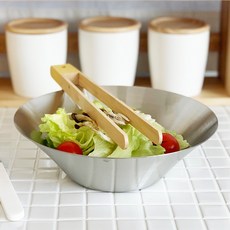 不鏽鋼霧面沙拉碗 23cm, 單一顏色, 1個