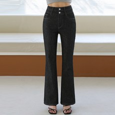 Chic Fox 女款不褪色豐臀墊片原色靴型丹寧褲