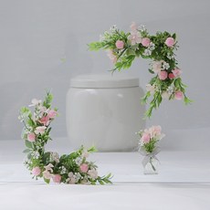 NOBLY 裝飾花環+迷你花瓶, 粉色的