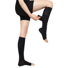 원더워크 프리미엄 의료용 이지 발트임 압박스타킹 블랙, 1개, 종아리/무릎형