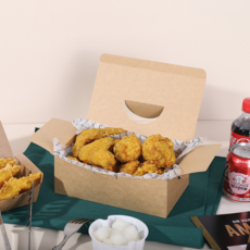 Package Republic 牛皮紙摺疊炸雞盒 大, 1個, 200入