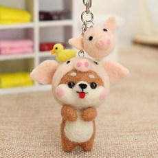 Healingcare 羊毛氈針氈DIY套組, 1套, 12 豬