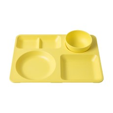 Awaken Sense 初級餐盤套組, 黃色, 餐盤+碗