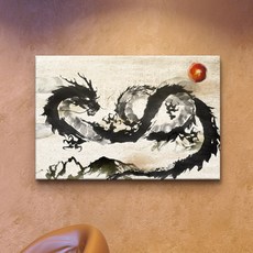 裝飾 神的象徵 龍 無框畫 2款 iw679