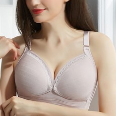 時尚蕾絲邊橫線哺乳內衣