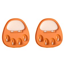 Mondspot黏貼式方便廚房用品收納掛勾 YT_RB1285_AY, 2個, 橘子