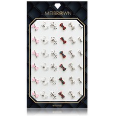 MEIBROWN 蝴蝶結造型美甲裝飾 P051, 1個, 混色