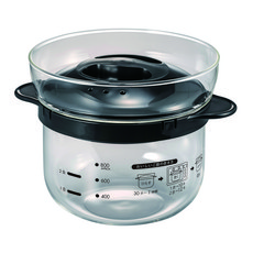 HARIO 玻璃微波爐電飯鍋1-2人用 XRCN-2-B, 混色, 1個