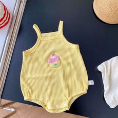 스타도어 여아용 통기성 포인트 패치 민소매 바디수트
