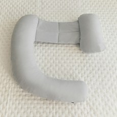 shez Home 媽咪夢棉質孕婦身體枕 + 枕芯, 灰色