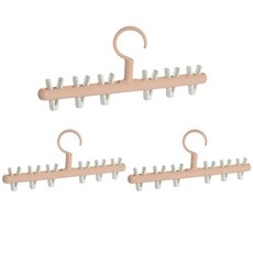 單排並列夾式掛勾 粉紅色, 3個