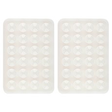 Goospery 粉彩吸附式矽膠固定墊, 半透明, 2個