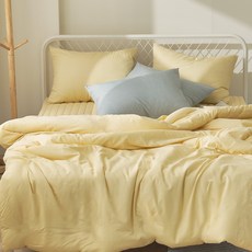 gBEDDING Cream Cheese素色桃皮絨被套, 芥末