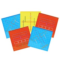 가베가족 큰솔스토밍 양면 지오보드 5인세트 KS5256b