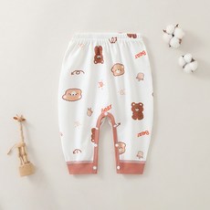 Bebeniz 幼兒彩色圖案按扣鬆緊帶褲