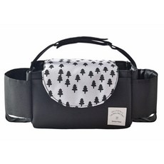 多功能嬰兒推車收納袋, 黑色, 1入