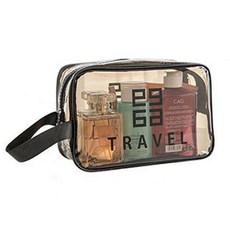 ZIAINI 便攜式透明大容量盥洗包 灰色 M, 1個