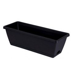 세이프티 플라스틱 사각 화분, 블랙