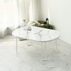 tree farm 橢圓形折疊桌, 白色大理石