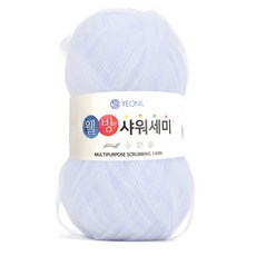 연일섬유 웰빙 샤워세미 뜨개실, 01 화이트, 1개