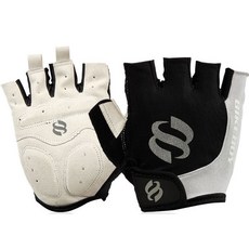 make speed 自行車半截式氣墊手套組 2入, 黑色 灰色