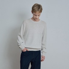 MIND BRIDGE 男款 COUTURE 織帶紗線半寬鬆版型針織衫 M1KT2171