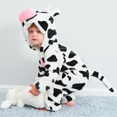 JOYMULTI MK 兒童動物派對拉鍊動物睡眠睡衣