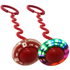 아가플러스 루키 LED 발목 줄넘기, 레드, 2개